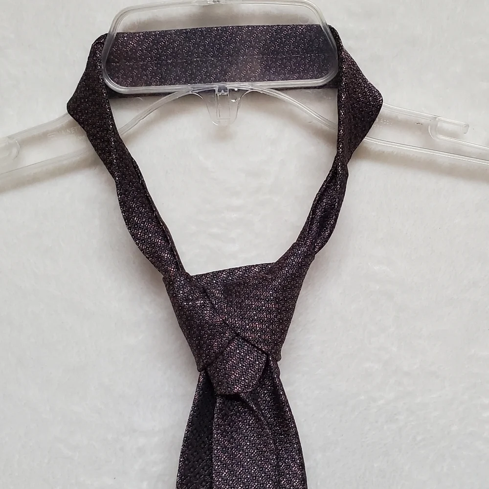 Oscar de la Renta Vintage Navy Blue Pink Diamond Floral Necktie